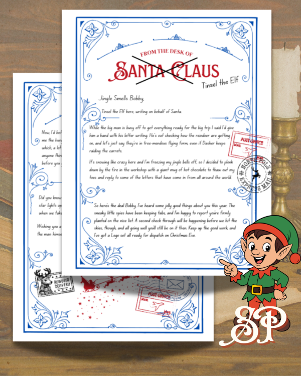 Cheeky Elf Personalised Santa Letter